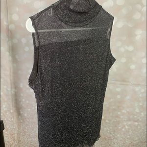 Black Hawiton Glitter Top